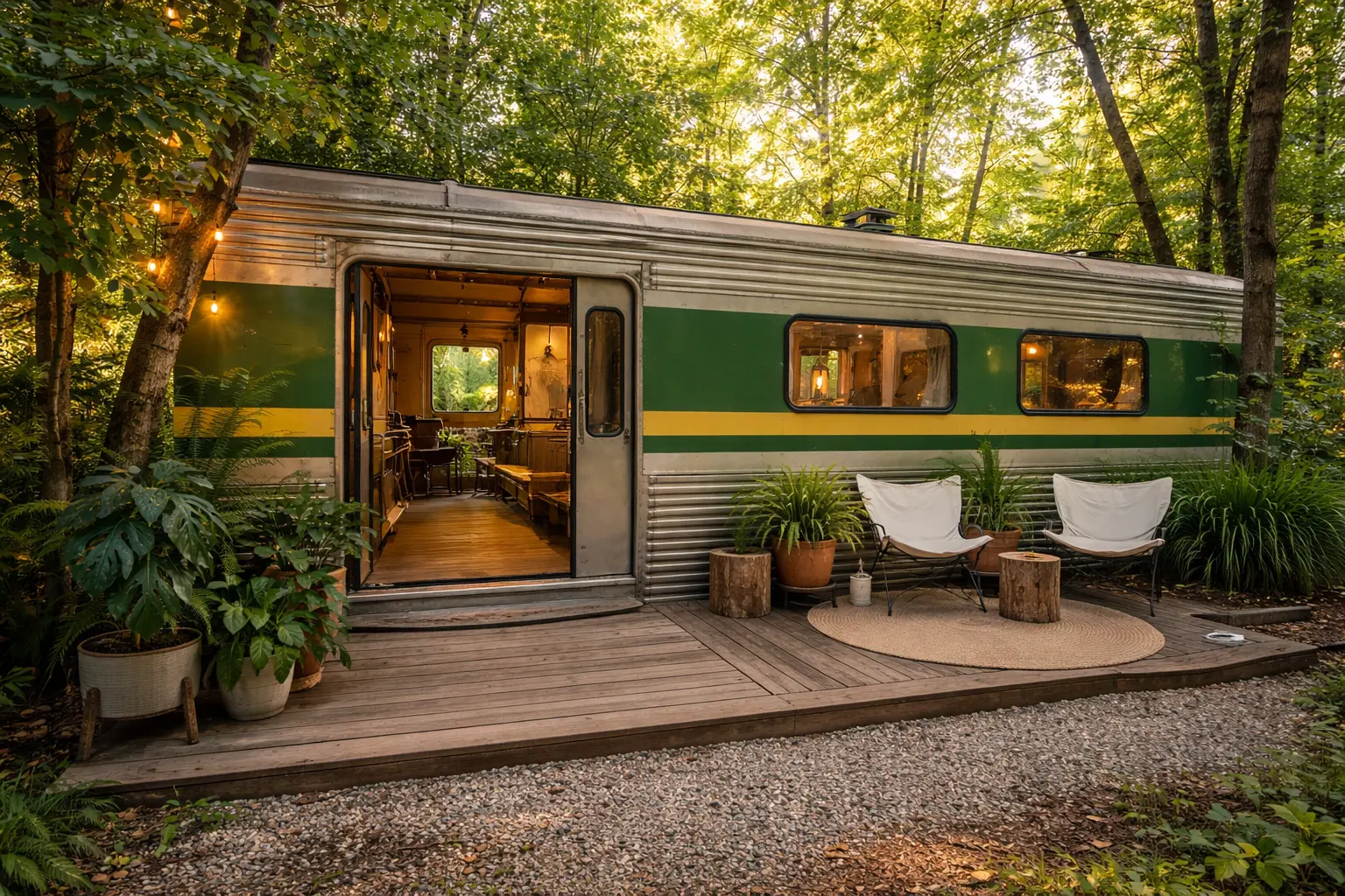 This Young Woman Transformed an Abandoned Train Car into a Stunning Home – See the Photos
