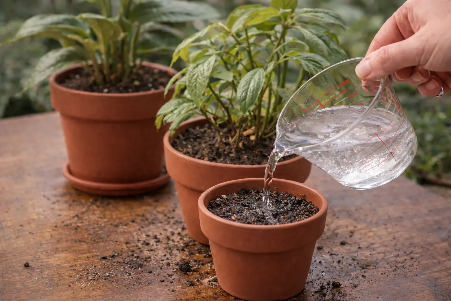 Plant being watered