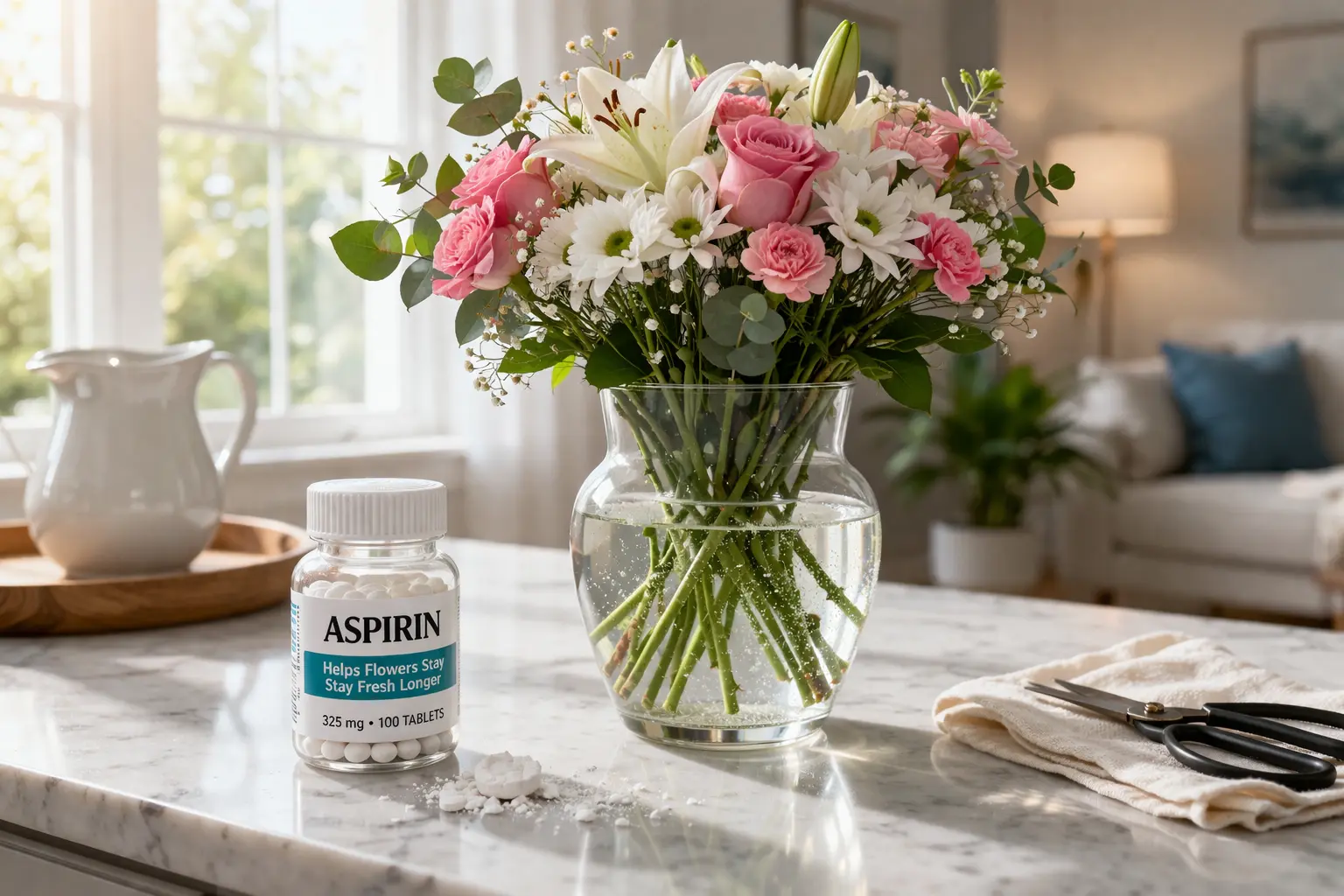 Indoor flower arrangement