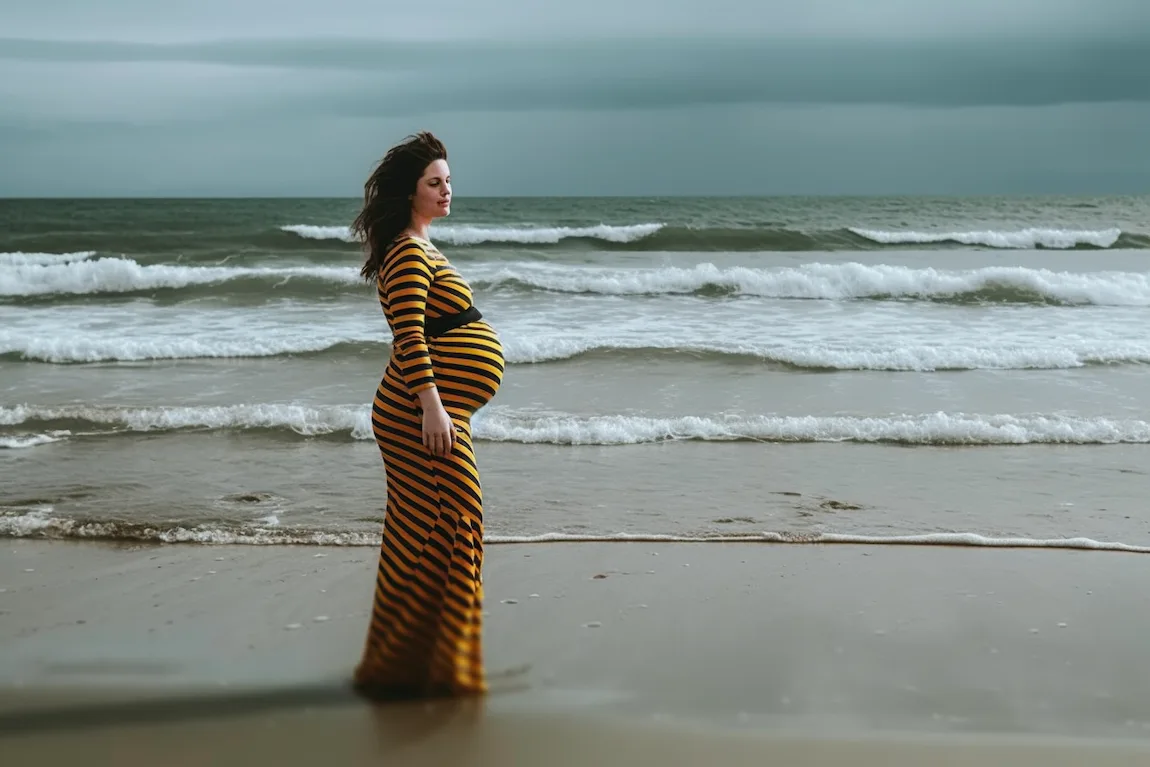 Man Captures Photo of Pregnant Wife, Spots Chilling Detail in the Background