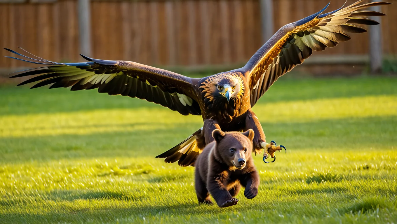 Eagle Snatches Bear Cub from Yard – The Shocking Discovery That Stunned the Neighborhood!