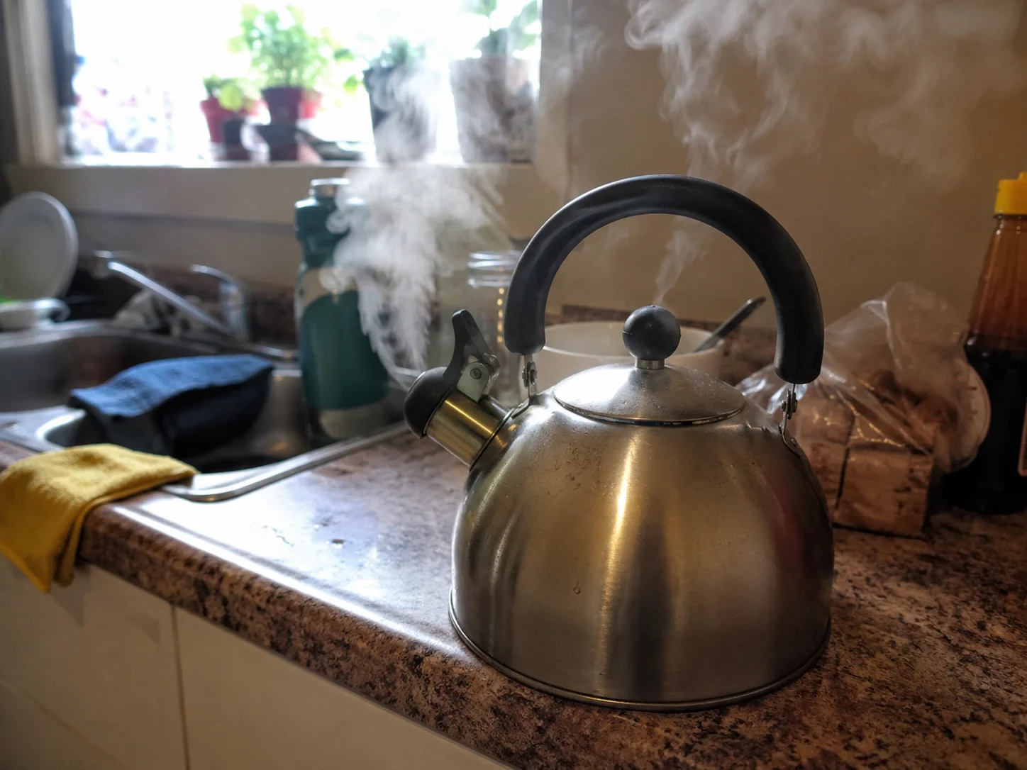 Kitchen kettle and plunger for car dent repair