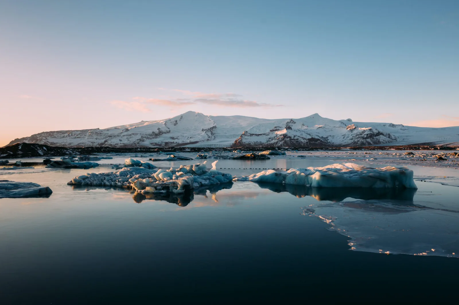 Frozen lake