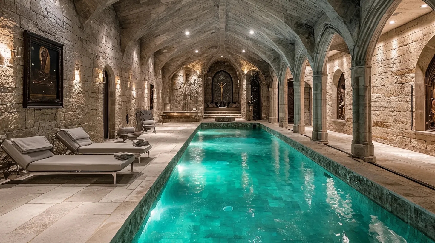 Indoor pool in church home