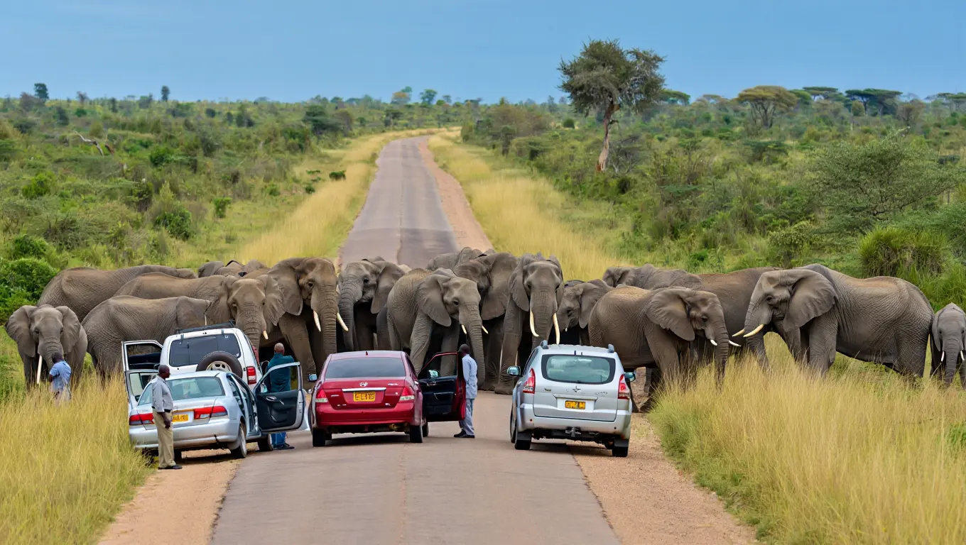 Elephant Herd Blocks Road for Hours – What They Were Protecting Stuns Onlookers
