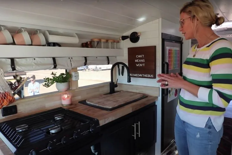 Amazing: This Family Lives in a Tiny 170-Square-Foot Converted School Bus