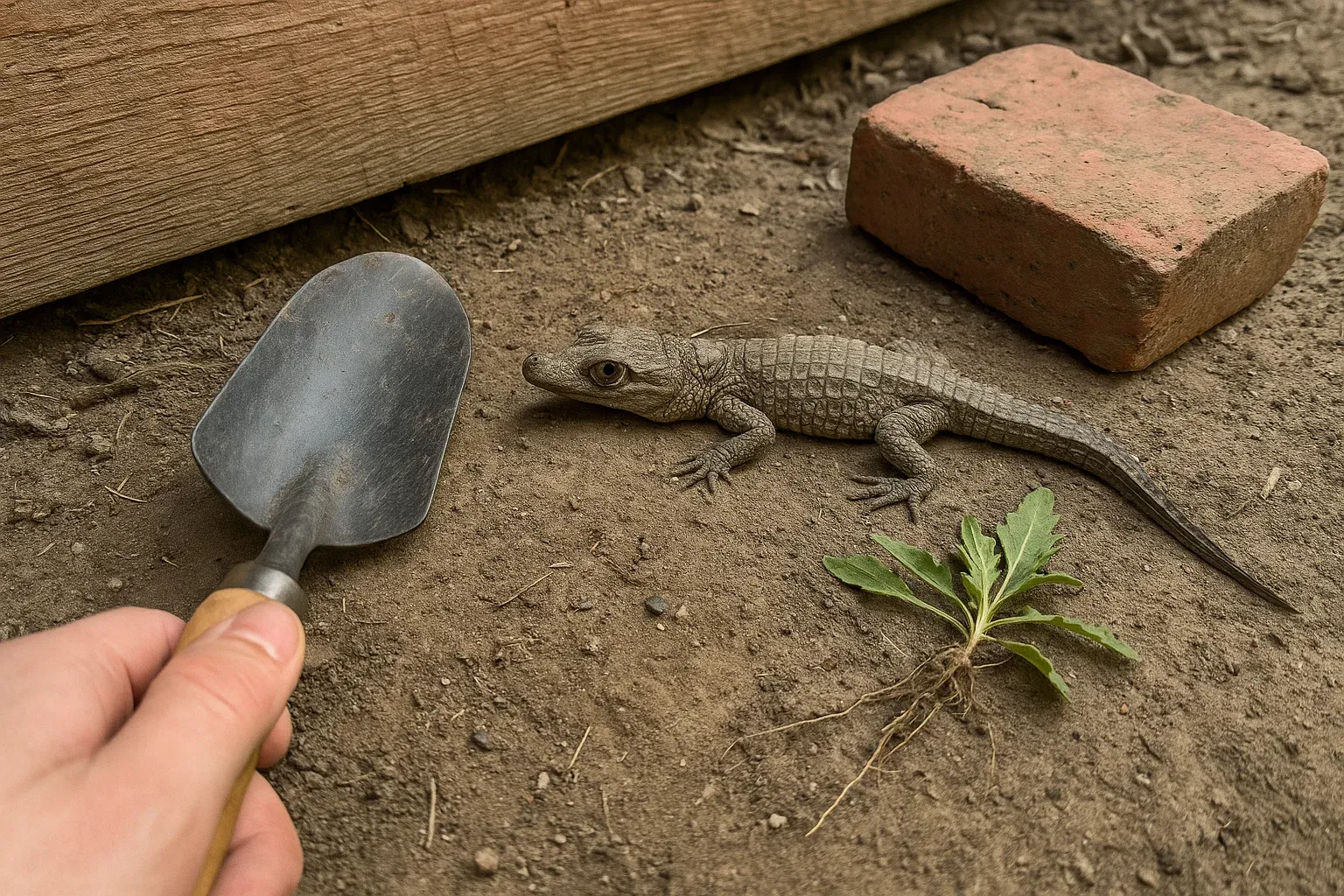 Woman Finds Tiny Lizard Near Garden Shed – What It Grows Into Leaves Her Frozen