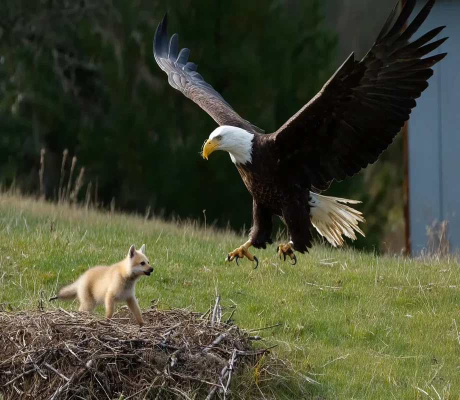 Eagle Snatches Baby Fox from Yard – What the Neighbors Discover Will Blow Your Mind!