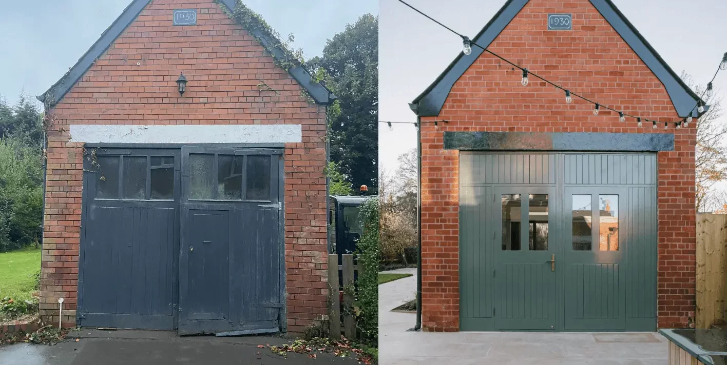 Exterior makeover of the garage