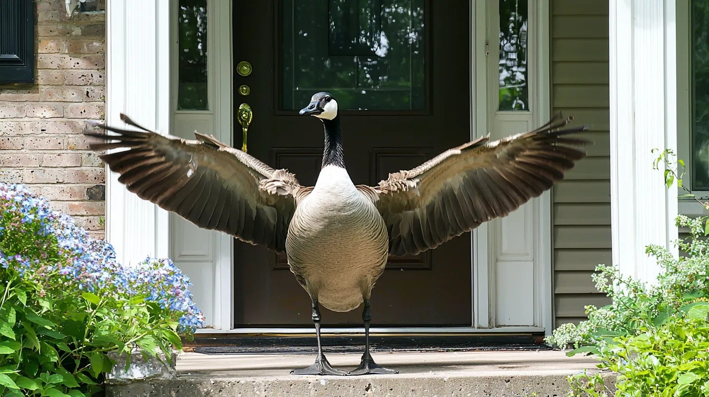 Goose Blocks Neighborhood Entrance, Prompting Police Response