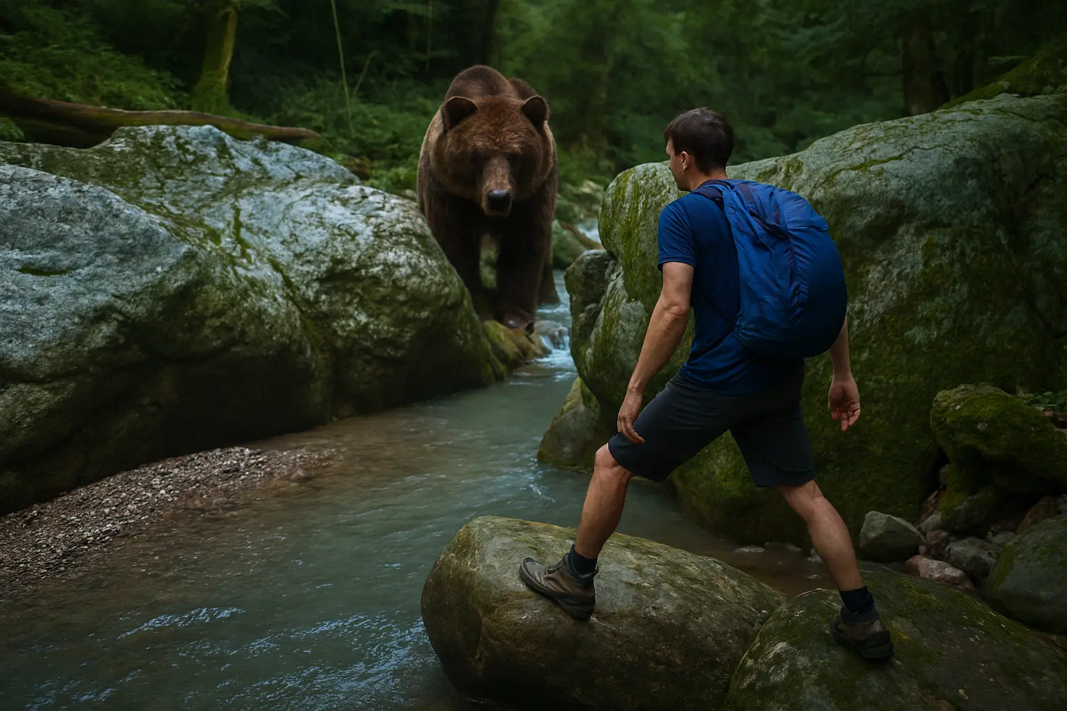 Bear Encounter with Lost Hiker: Unbelievable Outcome!
