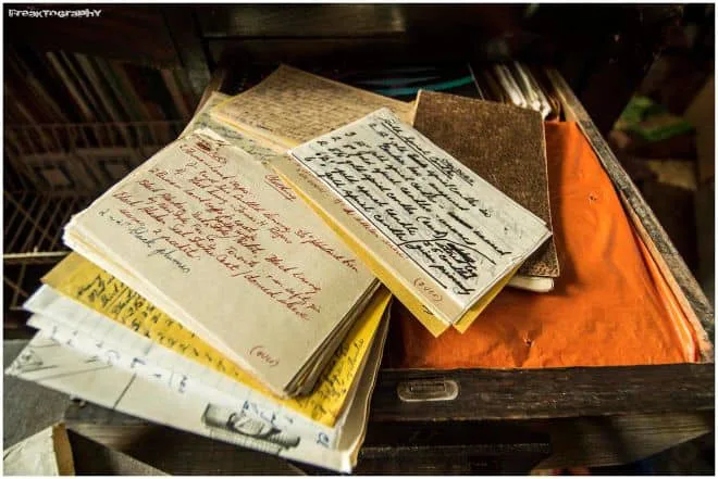 Handwritten letters found in the house