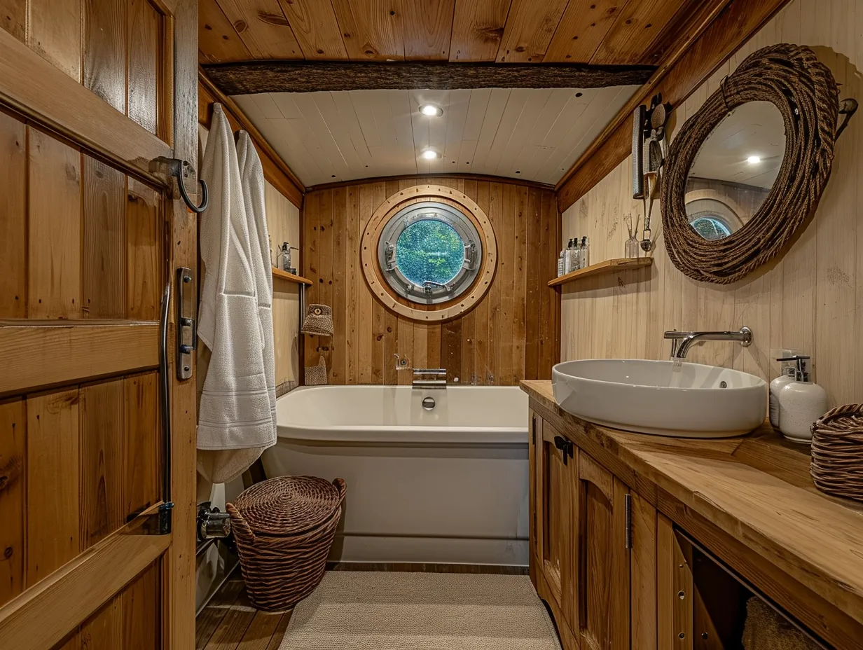 Interior of the houseboat