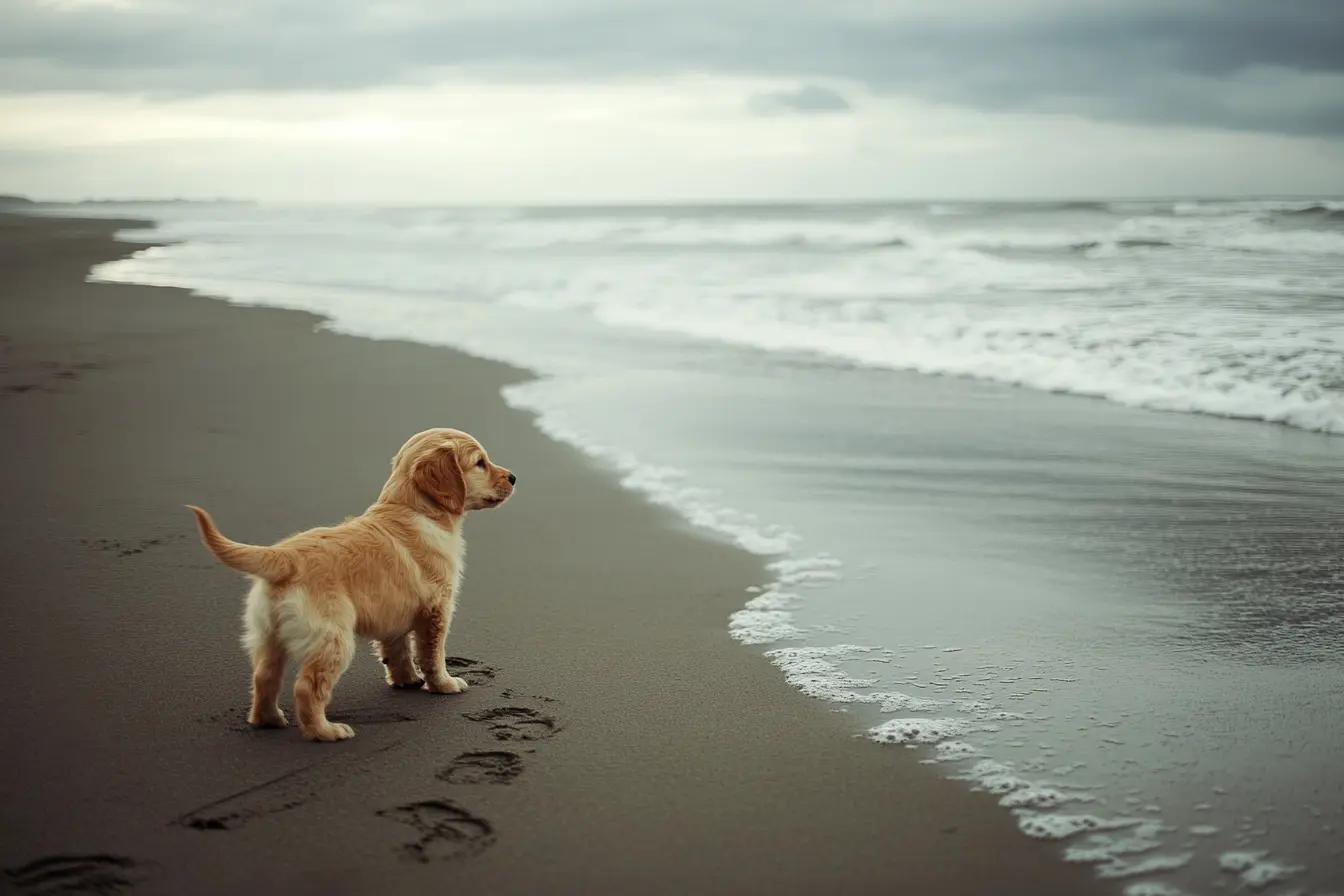 Puppy Lost at the Shore – His Mysterious Return Leaves the Whole Town Talking