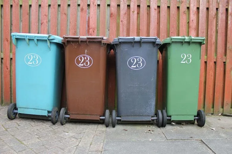 maggots in garbage can