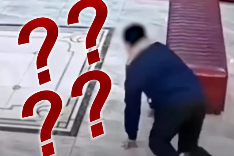 The Surprising Reason This Man Was Crawling Across the Floor