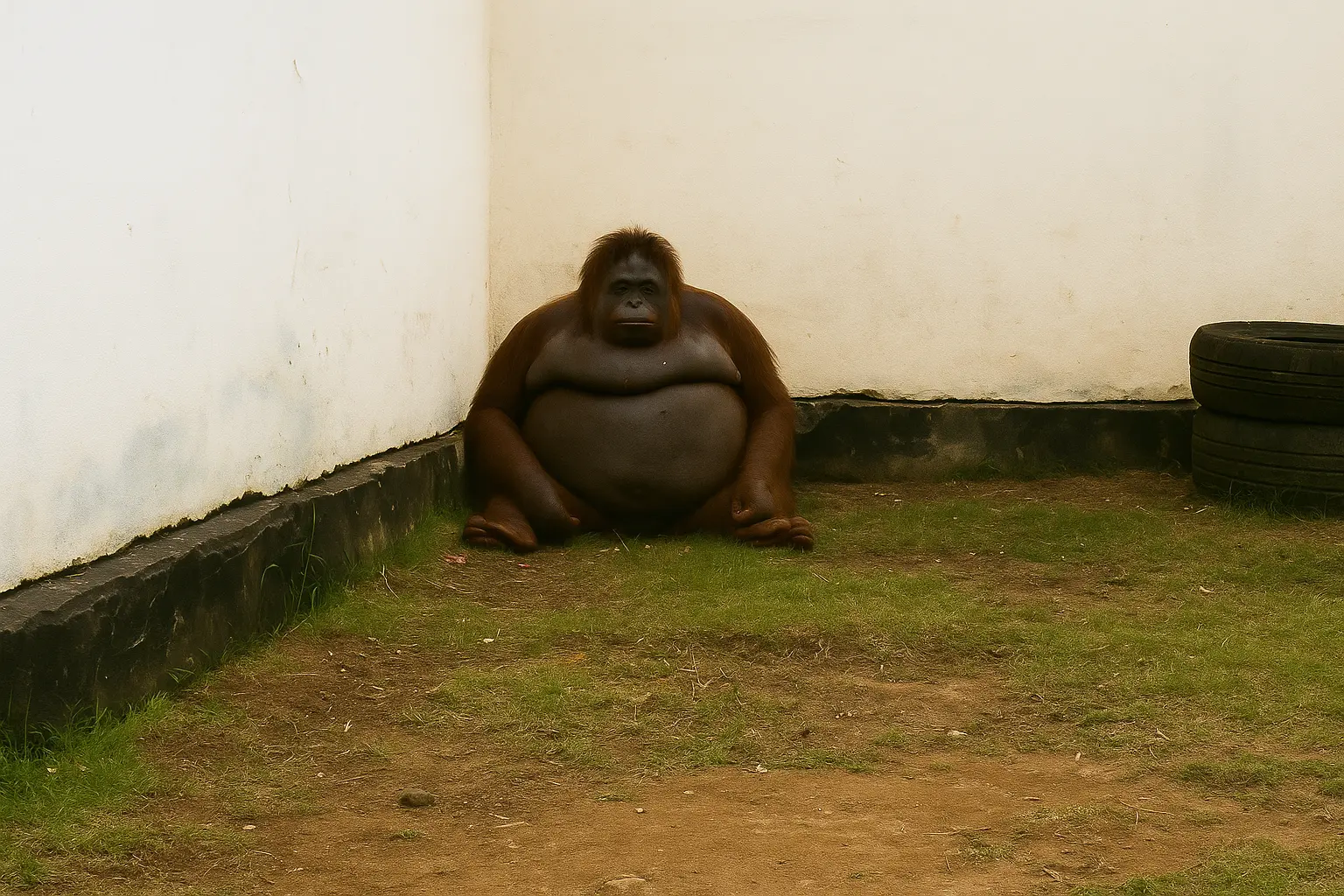 Orangutan Refuses to Move for Weeks, Then Caretakers Notice What She’s Sitting On