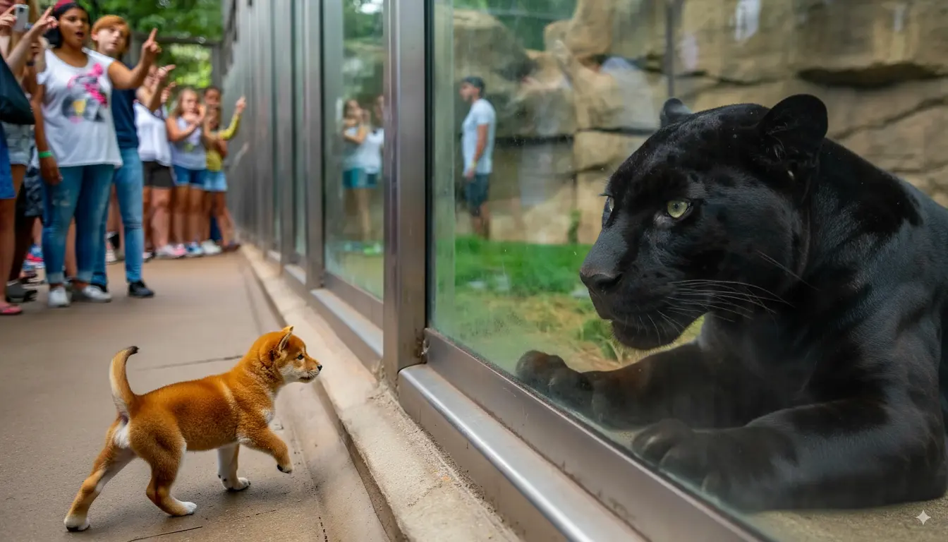 A Puppy Wanders Into a Panther's Enclosure – Zookeepers Can't Believe What Happens Next
