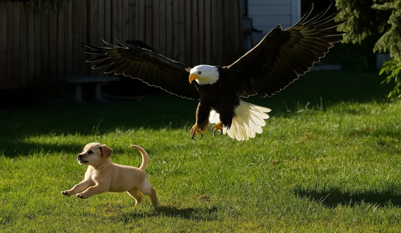 Eagle Snatches Puppy from Yard, Neighbors Reveal Astonishing Outcome