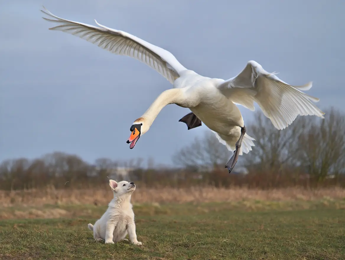 Swan Abducts Puppy from Yard – Neighbors' Discovery Leaves Everyone Speechless