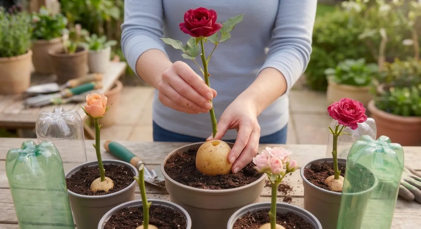 Why She Inserted a Rose Stem Into a Potato and What Happened Next Will Astonish You