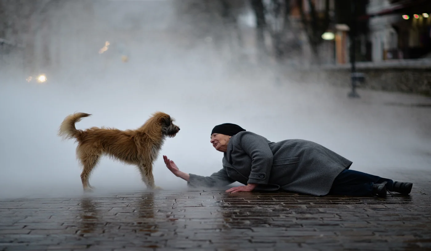 Lost in the Fog: How a Stray Dog Came to the Rescue of an Elderly Woman