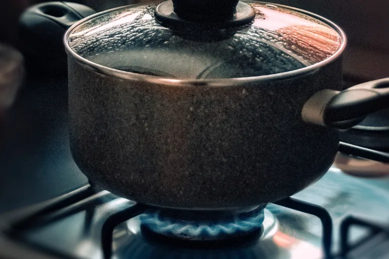 foil around gas burner