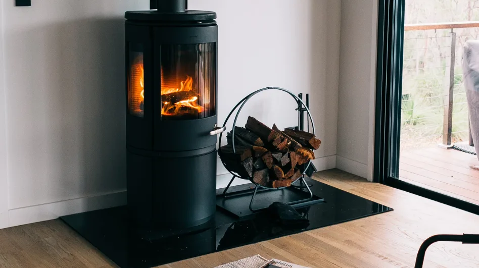foil in fireplace