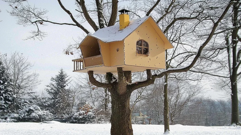 One Man’s Ingenious Cardboard Treehouse: A Home Made of Recycled Materials