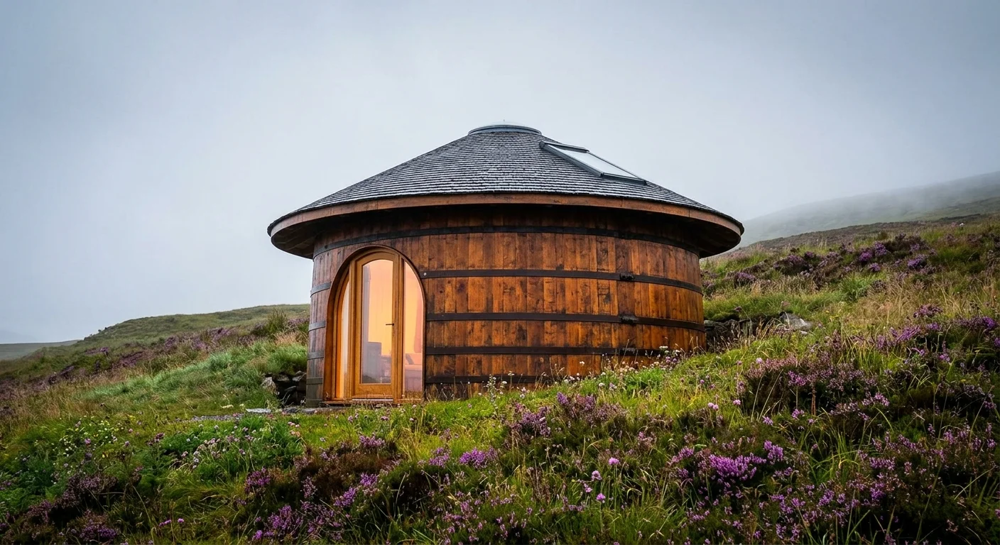 This Man Transformed an Old Whisky Vat into a Stunning Tiny Home – A Look Inside