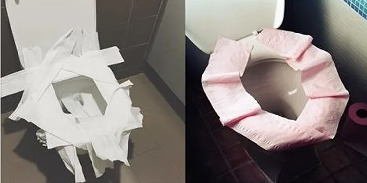 Why You Should Never Put Toilet Paper on a Public Toilet Seat Again